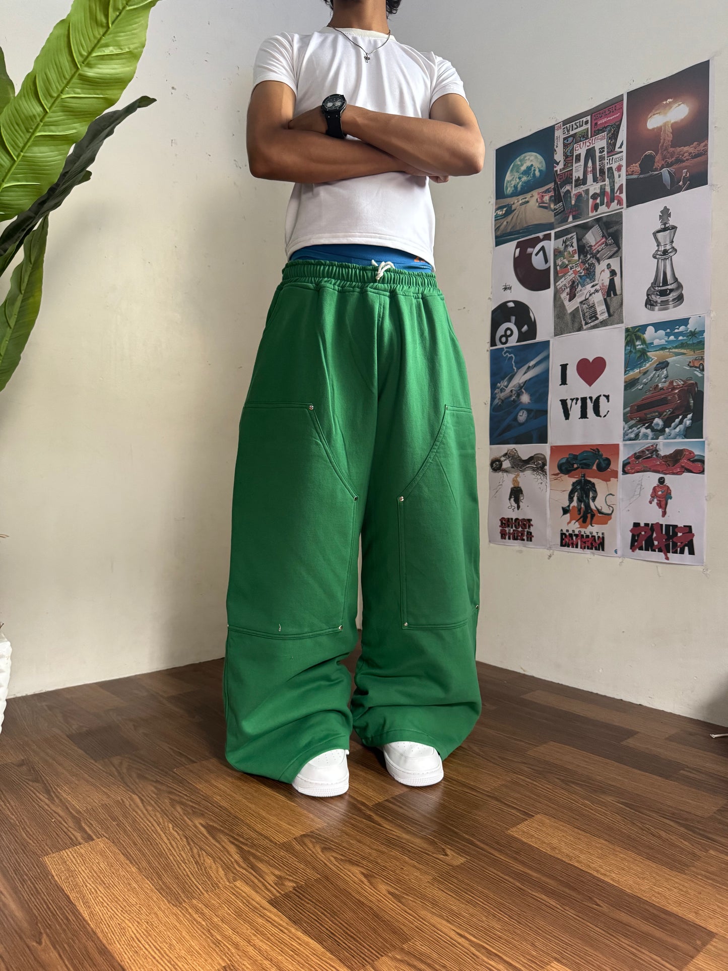 Green Double Knee Track